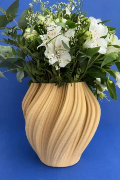 Jarrón Irregular Efecto 3D Beige