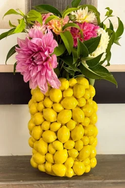 Jarrón Limones Amarillos