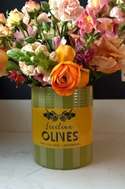Jarrón "Olives" Rayas Verdes