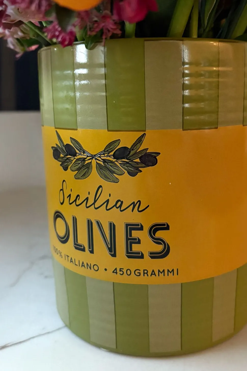 Jarrón "Olives" Rayas Verdes