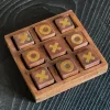 Juego de Madera Tres en Raya Detalle Dorado