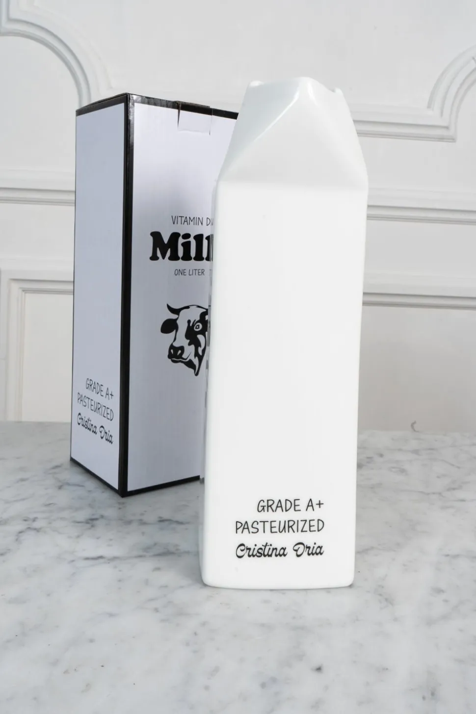 Lechera Brick de Cerámica Blanca Grande CO