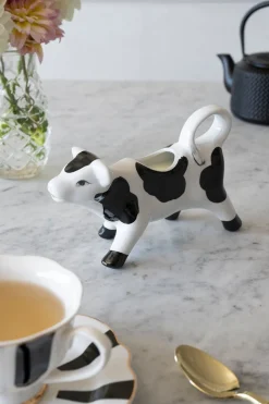Lechera Con Diseño De Vaca Blanca Y Negra