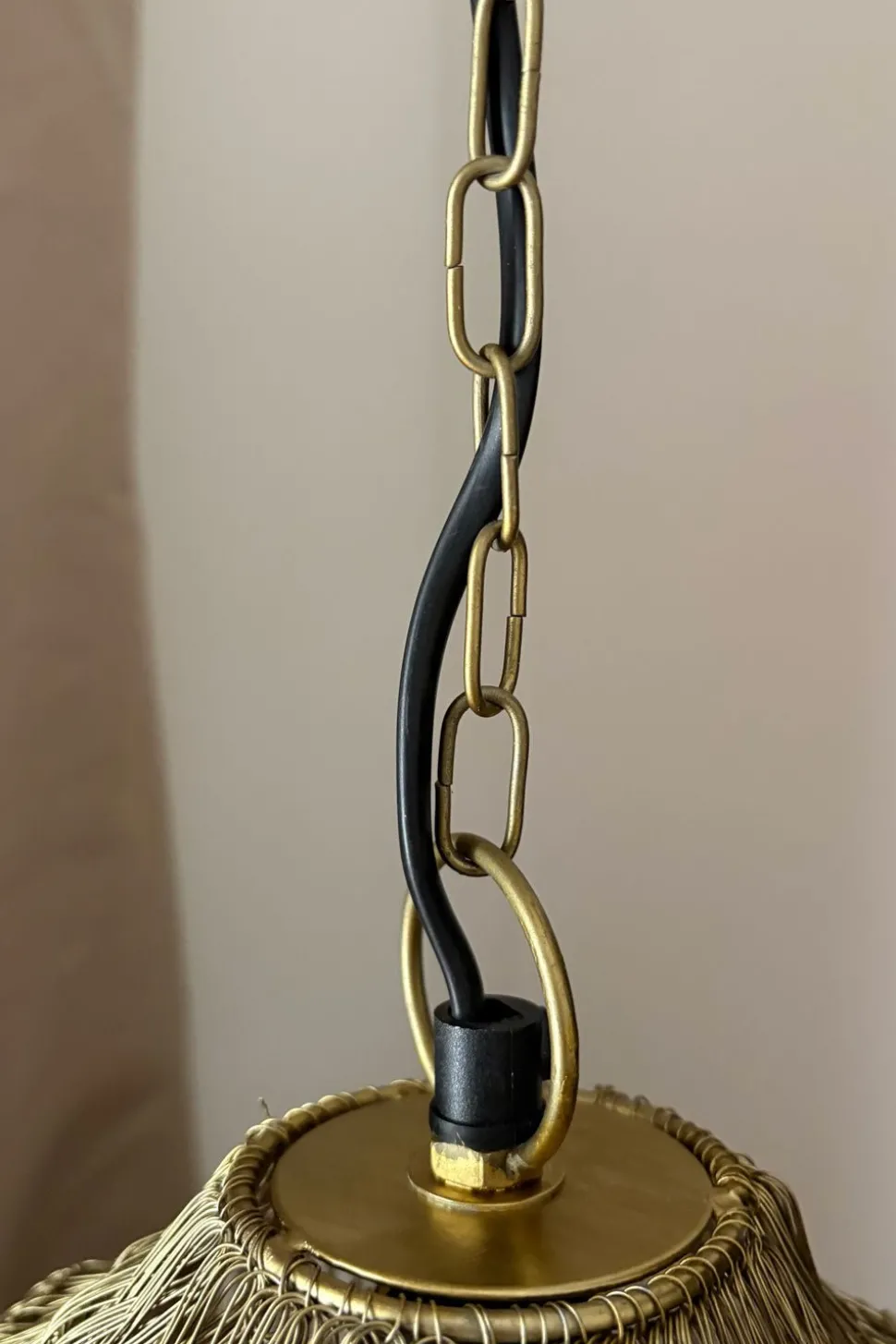 Lámpara Colgante Diamante De Hierro Dorado