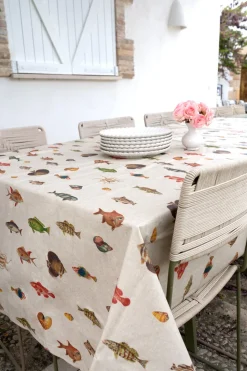 Mantel Antimanchas Con Diseño De Peces
