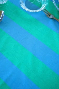 Mantel Rayas Azules Y Verdes