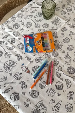 Manteles Coloreables Infantiles Con Motivos De Repostería Y Dulces