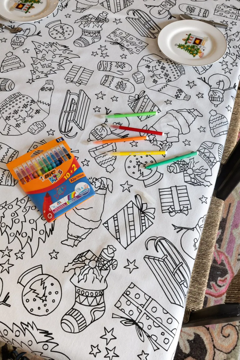 Manteles Coloreables Infantiles Con Motivos Navideños