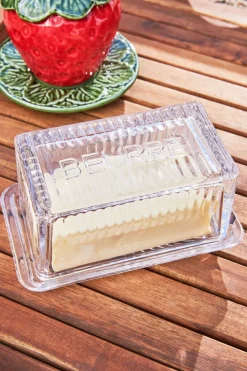 Mantequillero De Cristal Rectangular