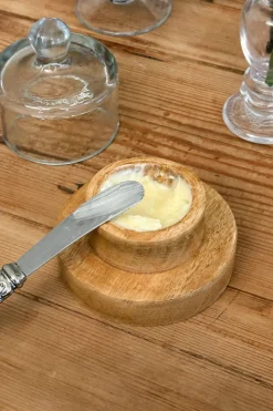 Mantequillero Redondo Con Tapa De Cristal
