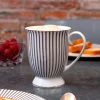 Mug Rayas Blanca Y Gris Cristina Oria