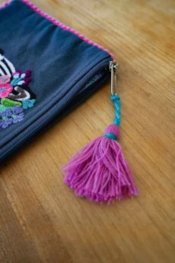 Neceser Bordado A Mano Con Diseño De Cebra