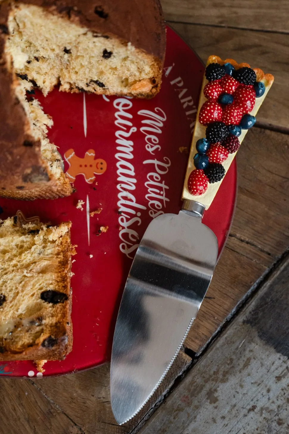 Pala De Tarta Con Diseño De Frutos Rojos