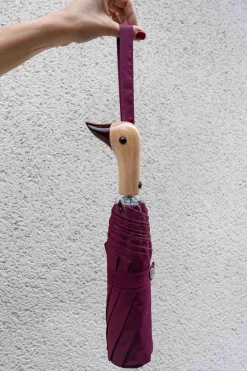 Paraguas Con Diseño Frambuesa Y Mango Con Cabeza De Pato