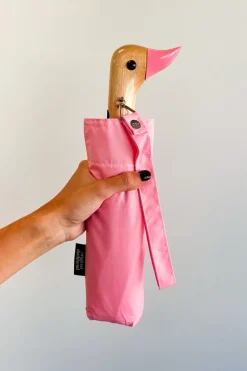 Paraguas Con Diseño Rosa Y Mango Con Cabeza De Pato