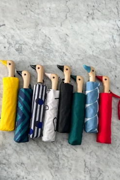 Paraguas Con Diseño Verde Y Mango Con Cabeza De Pato