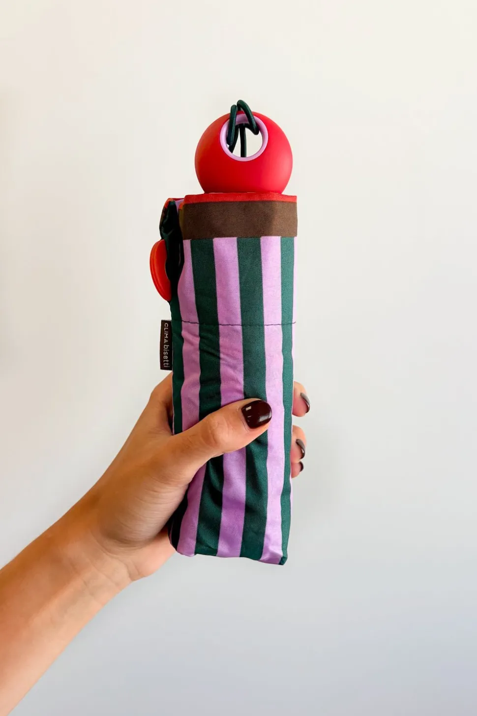 Paraguas Plegable Con Diseño De Rayas De Colores