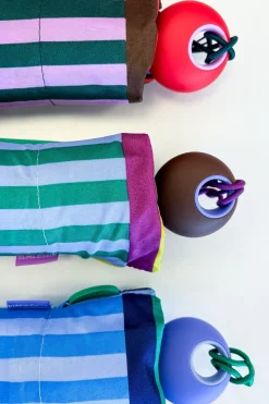 Paraguas Plegable Con Diseño De Rayas De Colores