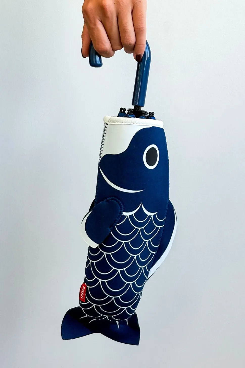 Paraguas Plegable Con Diseño De Pez Koi Azul