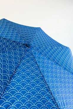 Paraguas Plegable Con Diseño De Pez Koi Azul
