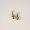Pendientes Dorados Y Marrones