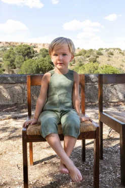 Petos De Lino Verde Oliva Niños