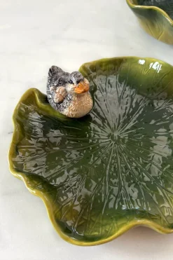 Plato Con Diseño De Hoja Y Figura De Pato