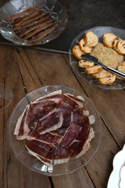 Plato De Cristal Diseño Espiga Mediano