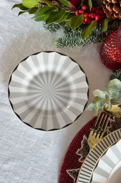 Plato De Pan Blanco Y Gris Cristina Oria
