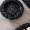 Plato De Pan De Ratán Negro