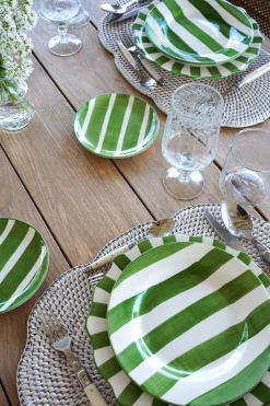Plato De Pan Rayas Verdes