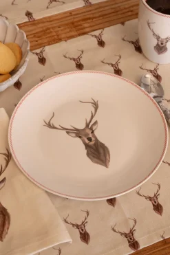 Plato De Postre Con Diseño De Ciervo