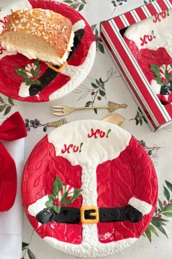 Plato De Postre Con Diseño De Papá Noel
