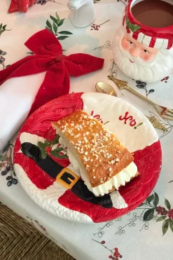 Plato De Postre Con Diseño De Papá Noel