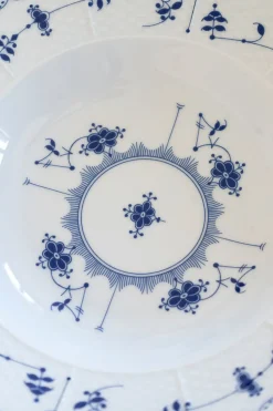 Plato De Postre Crisantemos Azules Co