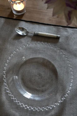 Plato De Postre Cristal Bolitas