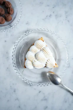 Plato De Postre Cristal Bolitas