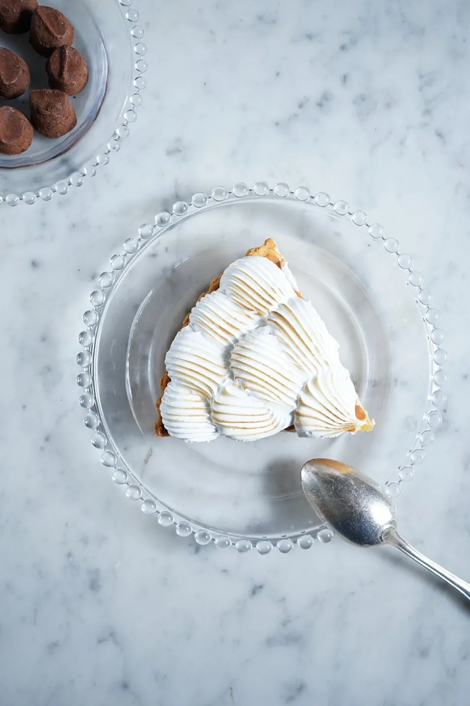 Plato De Postre Cristal Bolitas