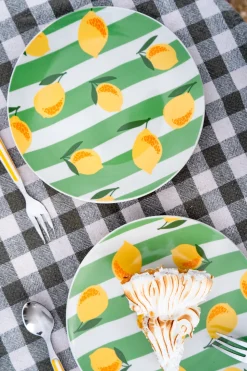 Plato De Postre De Porcelana Limones
