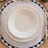 Plato De Postre De Porcelana Diseño Bolitas
