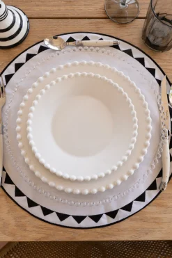 Plato De Postre De Porcelana Diseño Bolitas