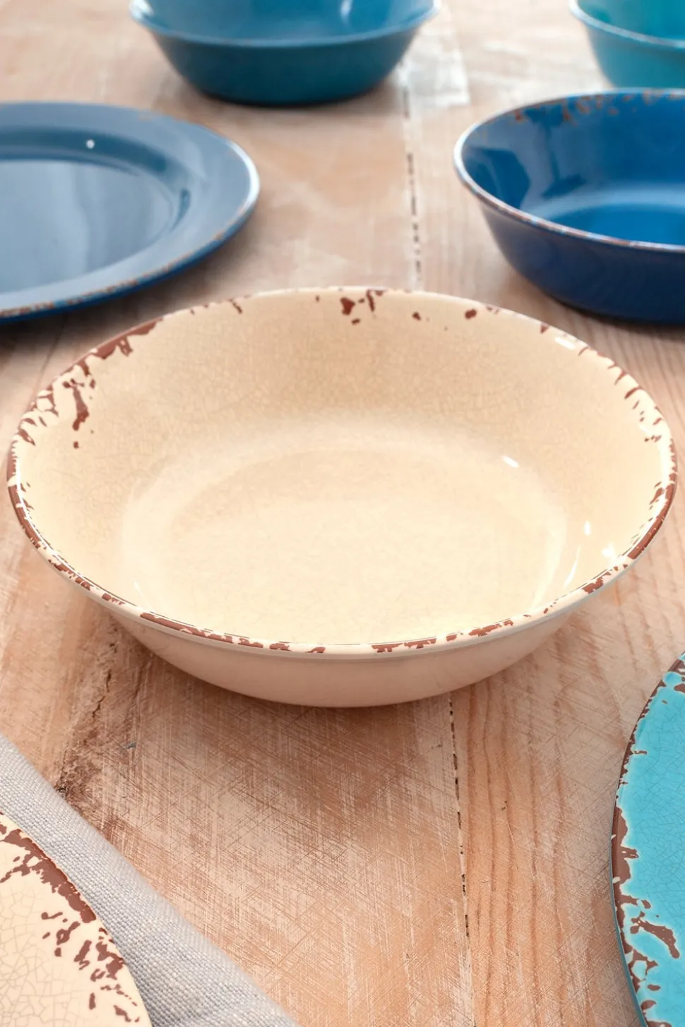 PLATO HONDO AZUL MELAMINA