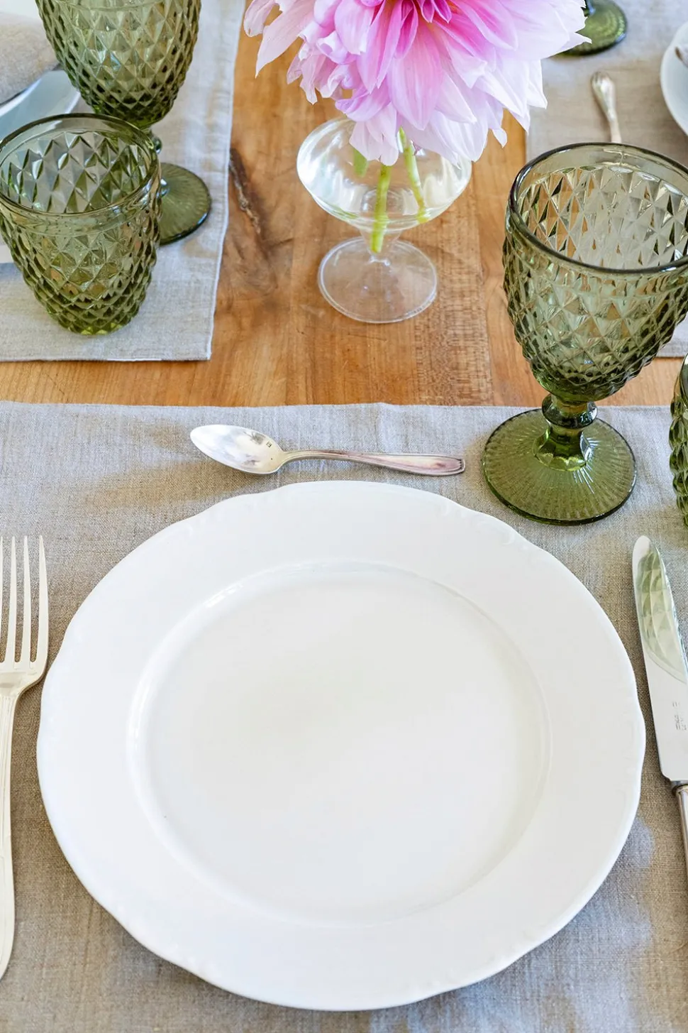 Plato Llano Blanco Con Relieve Co