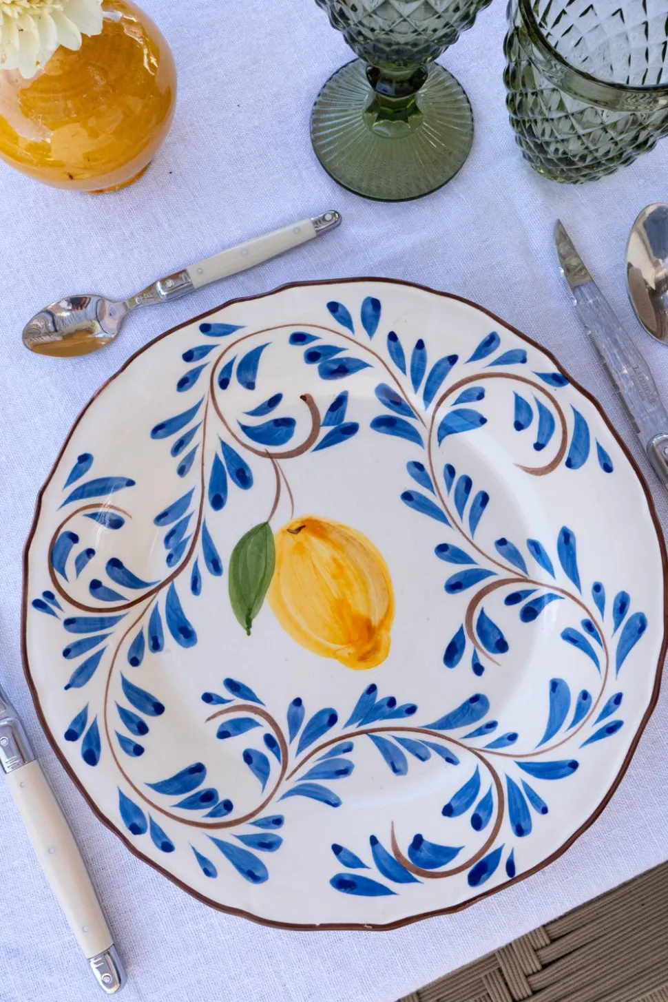 Plato Llano Con Diseño Tavira