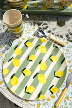 Plato Llano De Polipropileno Limones
