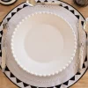 Plato Llano De Porcelana Diseño Bolitas