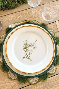 Plato Llano Diseño Bambú & Flor Almendro