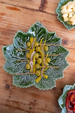 Plato Llano Hoja De Parra