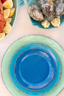 Plato Postre Melamina Azul