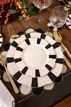Plato Postre Rayas Cristina Oria